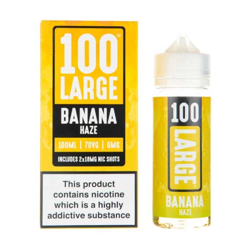 Banana Haze 100ml Shortfill E-Liquid by 100 Large