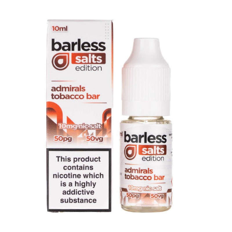 Admirals Tobacco Nic Salt E-Liquid by Barless Salts Edition