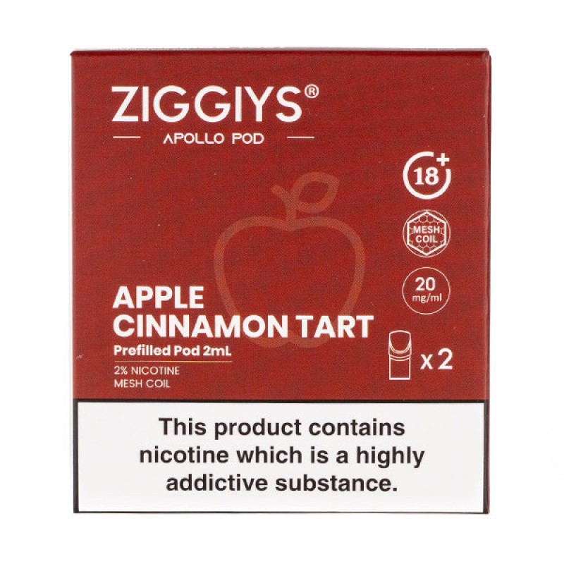 Apple Cinnamon Tart Apollo Prefilled Pods by Ziggi...
