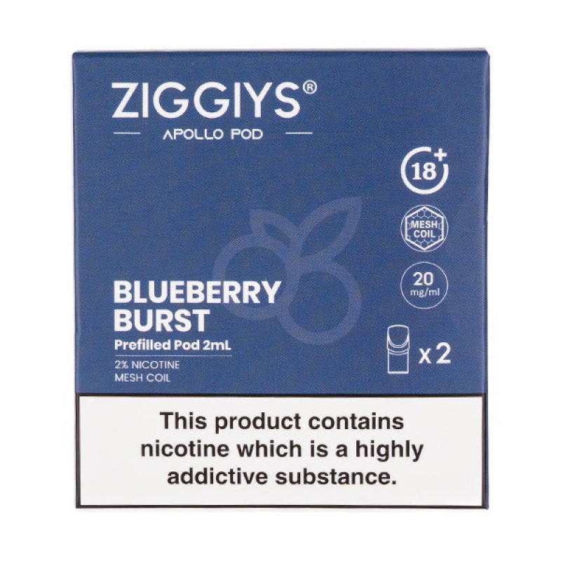 Blueberry Burst Apollo Prefilled Pods by Ziggiys