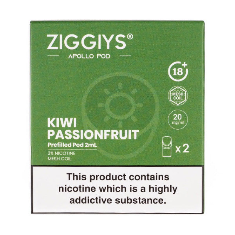 Kiwi Passionfruit Apollo Prefilled Pods by Ziggiys