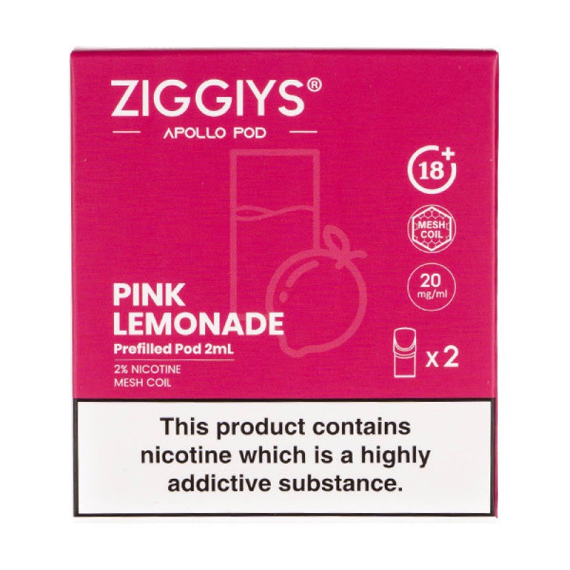 Pink Lemonade Apollo Prefilled Pods by Ziggiys