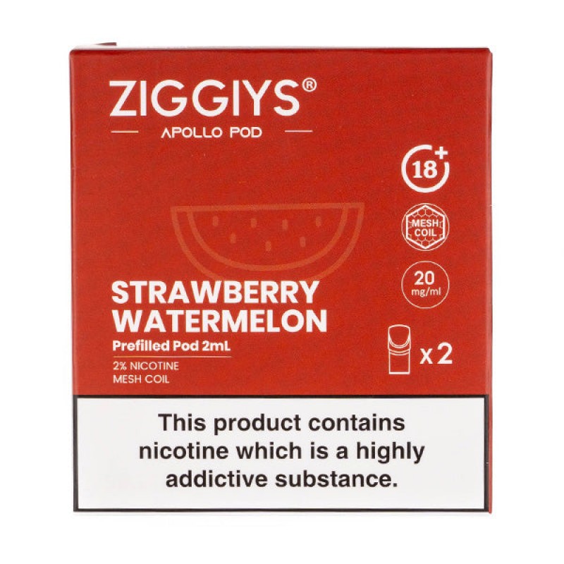 Strawberry Watermelon Apollo Prefilled Pods by Ziggiys